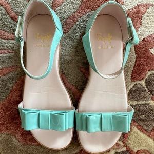 Girl’s Italian leather sandals, almost brand new